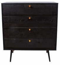 Kummut Home4you Amsterdam 45044, 80 x 40 x 90 cm, must