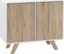 Kummut Beliani Milo 168425, 40 x 90 x 76 cm, valge/hele puit