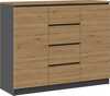 Kummut Top E Shop Malwa 2D4S, 40 x 120 x 97 cm, antratsiit/tamm