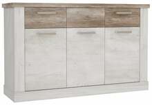 Kummut Forte Duro DURK233, 41.3 x 140.8 x 90.3 cm, valge/tamm