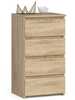 Kummut Akord CL4, 40 x 35 x 74 cm, 4 sahtliga, sonoma tamme/pruun