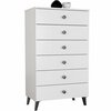 Kummut Akord Furniture Factory Mobi K-06, 37 x 60 x 104 cm, valge/must