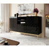 Kummut Cama Meble Abeto, 150 x 42 x 90 cm, must