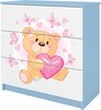 Kummut Kocot Kids Babydreams Teddybear Butterflies, 80 x 41 x 80.5 cm, sinine/valge