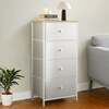 Kummut Songmics LTS314L10, 30 x 45 x 91.7 cm, valge tamm