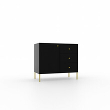 Kummut Adrk Furniture Tili 1D 3S, must