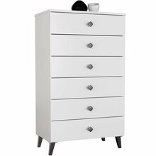 Kummut Akord Furniture Factory Mobi K-06, 37 x 60 x 104 cm, valge/must