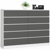 Kummut Akord K160, valge/grafiithall