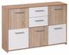 Kummut Forte QDRK17, 29.5 x 114 x 77 cm, valge/tamm