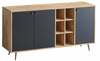 Kummut Kalune Design Veit, 40 x 140 x 89 cm, must/tamm