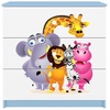 Kummut Kocot Kids Babydreams Zoo, 41 x 80 x 80.5 cm, sinine/valge/mitmevärviline