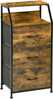Kangast kummut Homcom, 3 sahtliga, terasraam, Rustic-brown
