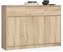 Kummut Akord Furniture Factory K140, 40 x 138 x 99 cm, 3 sahtliga, tamme värvi