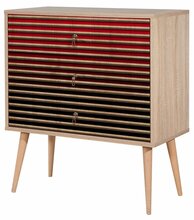 Kummut Kalune Design Dresser 3433, 40 x 80 x 90 cm, tamme värv/punane