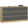 Kummut Akord K140, 40 x 138 x 77 cm, tamm/hall