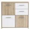 Kummut Forte Quadro QDRK15, 29.6 x 77.2 x 77.5 cm, valge/tamm