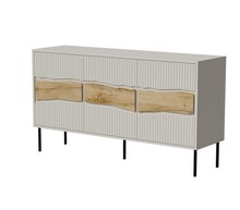 Kummut Cama Meble Inserto 3D, 143,5 x 40 x 80 cm, kašmiir, LED valgustusega