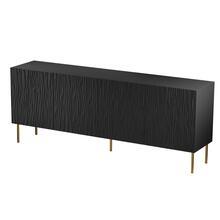 Kummut Cama Meble Jungle, 190 x 40.5 x 74.5 cm, must matt