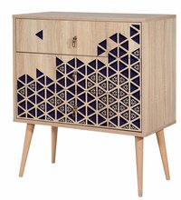 Kummut Kalune Design Trio 123, 40 x 80 x 90 cm, tamm/violetne