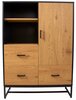 Kummut Home4you Amsterdam 45035, 100 x 40 x 140 cm, must/tamm