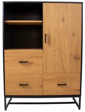 Kummut Home4you Amsterdam 45035, 100 x 40 x 140 cm, must/tamm