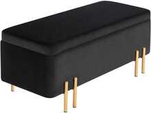 Pehme pink Homcom, panipaigaga, 100 x 40 x 42 cm, must