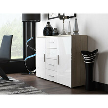 Kummut Cama Meble Uni, 132 x 38 x 92 cm, tamme värv/valge