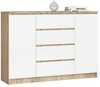 Kummut Nore K140, 40 x 138 x 99 cm, tamm/valge
