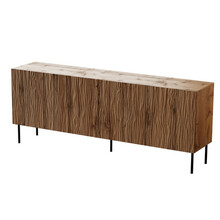 Kummut Cama Meble Jungle, 190 x 40.5 x 74.5 cm, tamm wotan/must