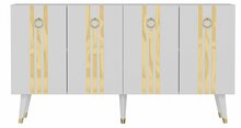 Kummut Kalune Design Isil, 40 x 150 x 80 cm, kuldne/valge