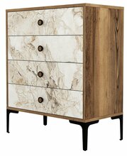 Kummut Kalune Design Lizbon 538, 40 x 76 x 90.7 cm, valge/pähkel/beež