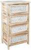 Kummut Home4You Kaseke, 40 x 29 x 73 cm, 4 sahtliga, naturaalne