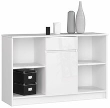 Kummut Akord B-17, 40 x 120 x 77 cm, tamm/valge