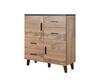 Kummut Cama Meble Lotta 110 2D4S, 110 x 45 x 119 cm, must/puit