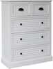 Kummut Home4you Meldon 89136, 35 x 80 x 103 cm, valge