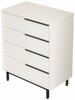 Kummut Kalune Design ON17-W, 74.8 x 95.1 x 44.5 cm, valge/must