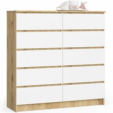 Kummut Akord Furniture Factory K120 94036010, 40 x 120 x 121 cm, pruun/valge/pruunikas