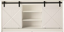 Kummut Cama Meble Granero, 160 x 80 x 35 cm, valge/läikiv valge