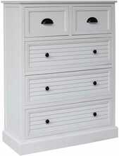 Kummut Home4you Meldon 89136, 35 x 80 x 103 cm, valge