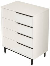 Kummut Kalune Design ON17-W, 74.8 x 95.1 x 44.5 cm, valge/must