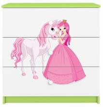Kummut Kocot Kids Babydreams Princess & Horse, 41 x 80 x 80.5 cm, valge/roheline