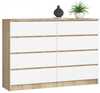 Kummut Akord K140, 40 x 138 x 99 cm, tamm/valge
