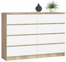 Kummut Akord K140, 40 x 138 x 99 cm, tamm/valge