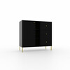Kummut Adrk Furniture Tili 1D 3S 3P, must