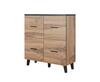 Kummut Cama Meble Lotta 4D, 110 x 45 x 119 cm, must/puit