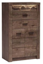 Kummut Halmar Indianapolis I6, 76 x 42 x 127 cm, pruun