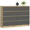 Kummut Akord K140, 40 x 138 x 99 cm, tamm/hall