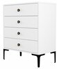 Kummut Kalune Design Lizbon 542, 40 x 76 x 90.7 cm, valge