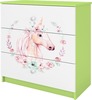 Kummut Kocot Kids Babydreams Horse, 41 x 80 x 80.5 cm, valge/roheline