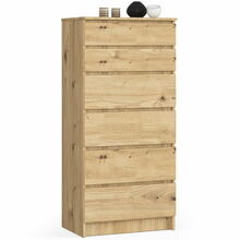 Kummut Akord K60, 60 x 40 x 130 cm, tamm/pruun